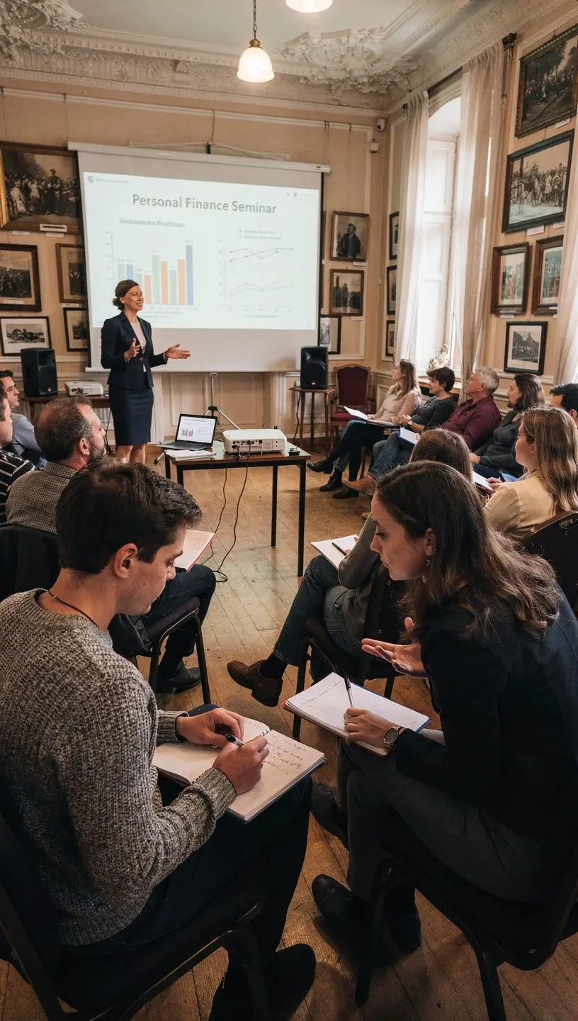 Digitális táblán megjelenített lépésről lépésre pénzügyi terv, amely könnyen követhető útmutatást nyújt a megtakarításhoz.